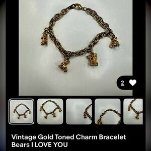 Vintage Avon I love you bear bracelet